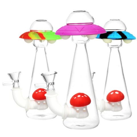 UFO Glass-Silicone Bong 18cm (PBSI012)